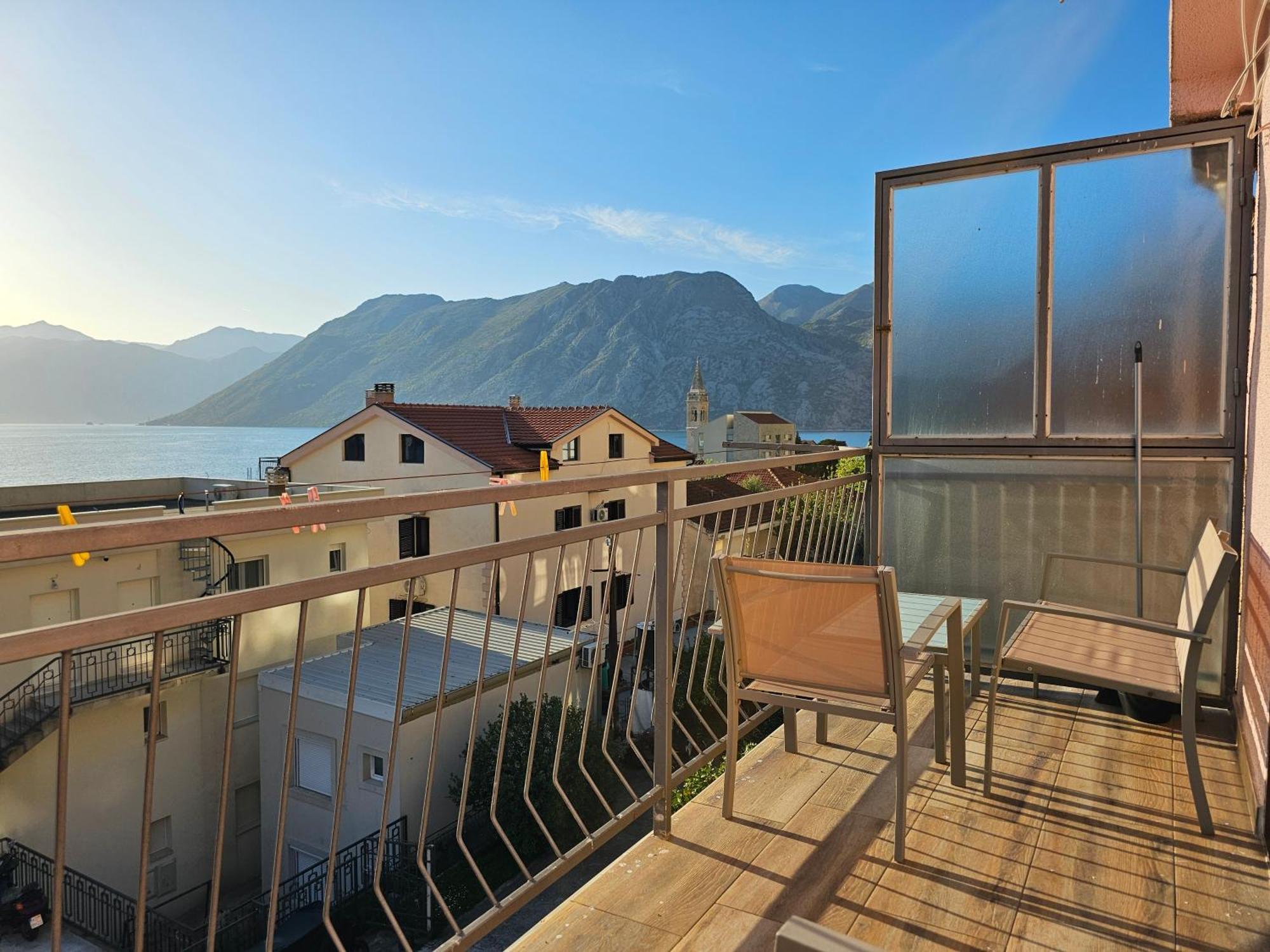 Modern Seaside Escape - Stunning Sea View - Private & Stylish Apartment Котор Екстериор снимка
